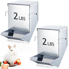 Maxcheck rabbit feeder lid keeps dust out and preserves dry feed.