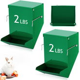 Maxcheck rabbit feeder top view showing integrated lid and compact profile