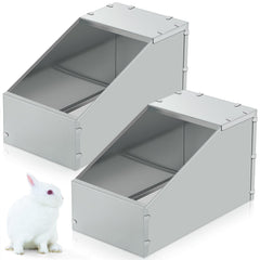 Maxcheck rabbit nesting box metal front view shows durable construction for long term use