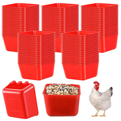 Maxdot red hanging cage cups for birds provide easy feeding