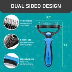 Maxpower Planet grooming brush 17-teeth deshedding side thinning undercoat on dogs and cats