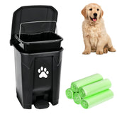 Mayayaday outdoor dog poop trash can with lid closed to control odors outdoors.