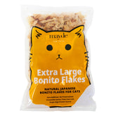 Mayde bonito flakes packaging shows premium, natural ingredients for cats and dogs, high-protein option.