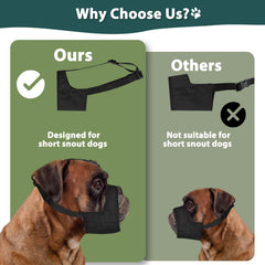 Mayerzon anti-slip head strap keeps the muzzle in place during activity