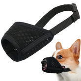 Mayerzon dog muzzle soft mesh ventilation for comfortable breathing during walks.