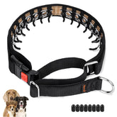 Mayerzon hidden-no-pull-collar front view; discreet training aid for calmer walks.