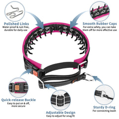 Mayerzon collar featuring an adjustable slider for quick, secure fit on busy days