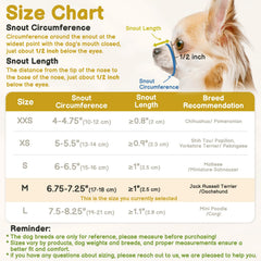 Mayerzon mesh muzzle keeps dogs cool during vet visits or grooming.