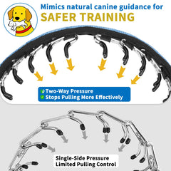 Mayerzon No Pull collar adjustment view highlights easy fit for growing dogs