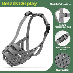 Mayerzon Pitbull Muzzle lightweight PVC design for reduced fatigue during play