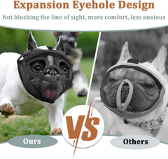 Mayerzon muzzle allows drinking during walks and grooming sessions