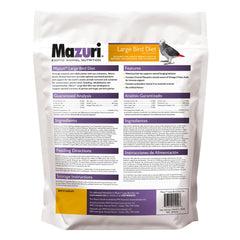 Birds enjoy Mazuri pellets in a bowl with varied textures for enrichment.