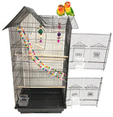 Mcage 38-inch double-roof top cage, spacious indoor/outdoor enclosure for birds.
