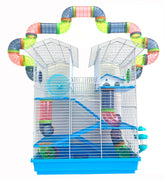 Mcage 5-Floors Twin Tower hamster cage showing expansive design for active pets
