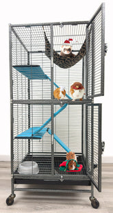 Mcage Deluxe double-unit ferret cage with secure front access