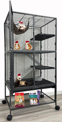 Mcage large two-story deluxe cage front doors for secure access and easy feeding