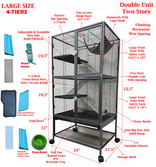 Mcage half-inch wire spacing on the deluxe cage keeps critters safely contained