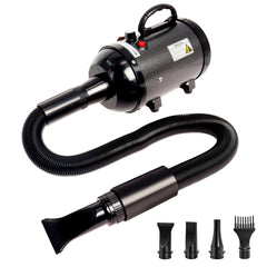 MCCKLE dog hair dryer delivers powerful blow to dry heavy coats quickly.