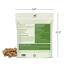 Beef liver texture close-up, premium single-ingredient snack from McLovin's Pet Food.