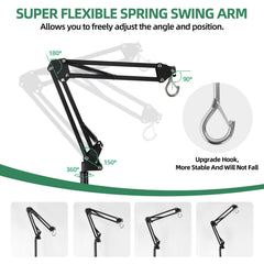 MECESOR Reptile Lamp Stand easy assembly saves time and space.