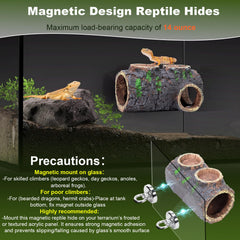 MECESOR strong magnets secure the hide on glass or acrylic tanks