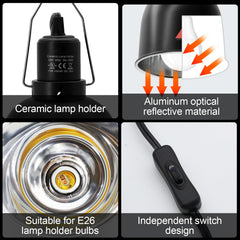 MECESOR UL-certified reptile fixture with high-temperature resistant materials