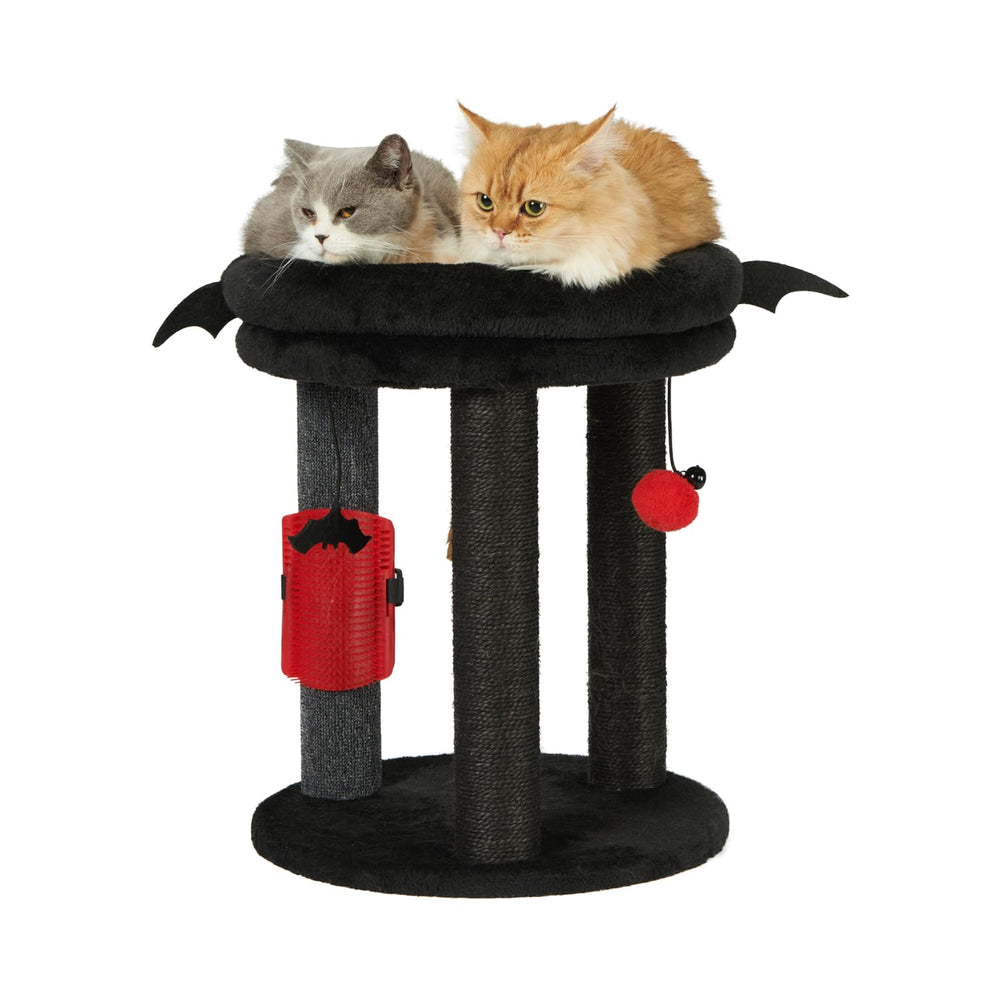 MECOOL 4in1 cat tree assembly shows quick setup and sturdy stability.