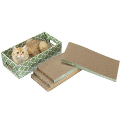 MECOOL Cat Scratching Board provides a durable scratch surface, protecting furniture.
