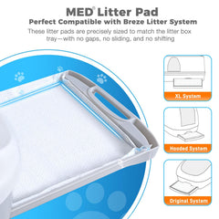 MED cat pee pad with odor control layer keeps the litter area fresh.