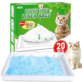 MED litter box liners with drawstring closure for quick disposal and mess control