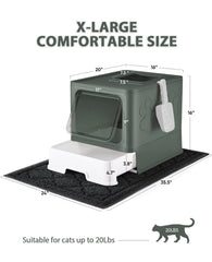 Medario 2-in-1 litter scoop included for quick cleanup