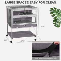 MEDEHOO deeper pull-out tray eases cleaning and odor control
