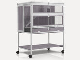 MEDEHOO guinea pig cage with metal frame and anti-chew design for durable indoor use
