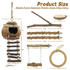 MEDHAW wooden ring perch adds varied grip for active parrots