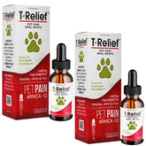 MediNatura T-Relief bottle pour for easy pet dosing.