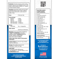 MediNatura T-Relief pet-digestive-solution bottle showing natural actives.