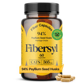 Medsmehappy FiberSyl bottle front showing feline digestion support and constipation relief