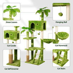 Meecal cat tree scratching posts with sisal ropes for claws