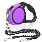 Meegood dual dog retractable leash for two dogs up to 110 lbs with 16 ft reach