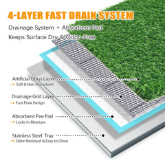 Meegood indoor outdoor potty setup suitable for balconies and porches.