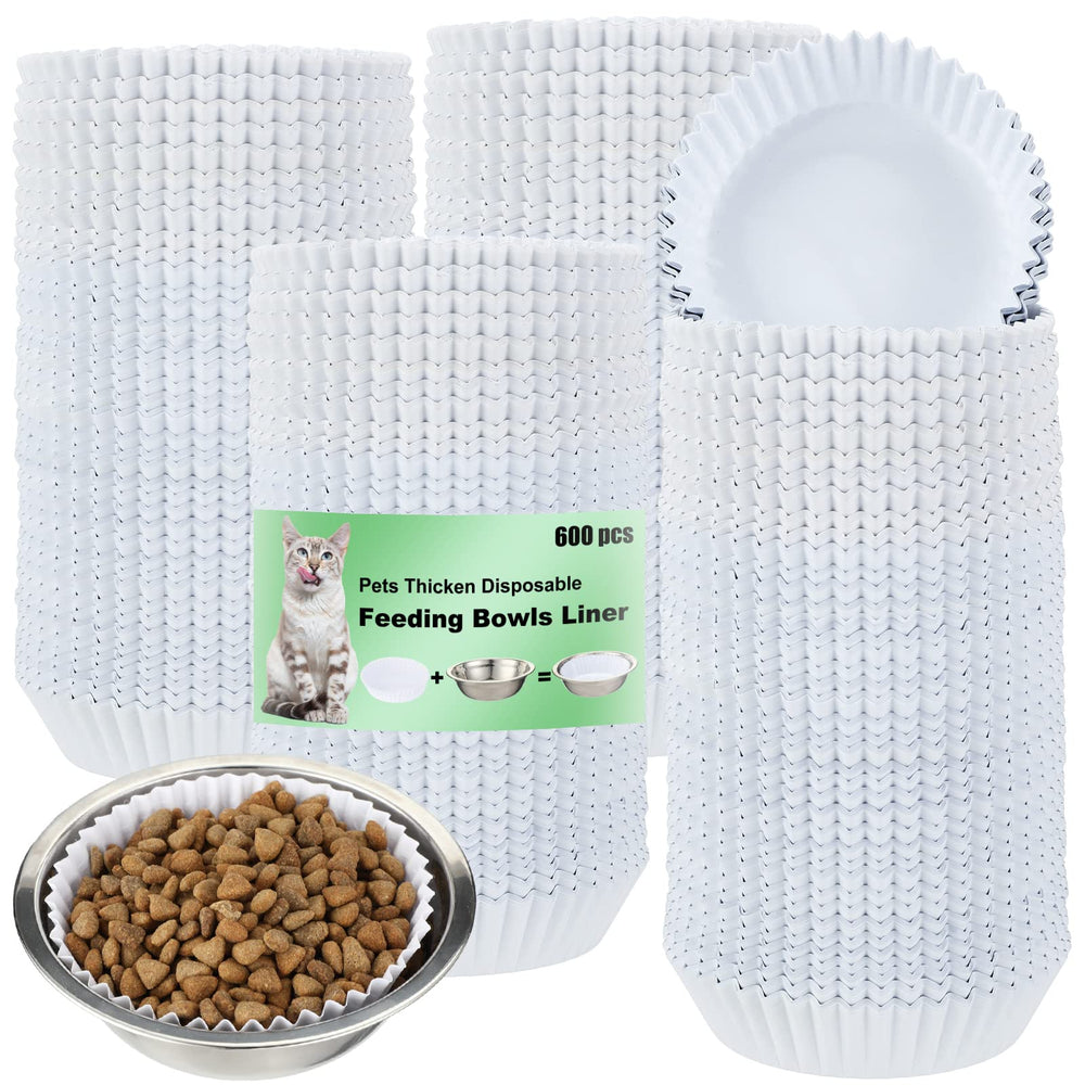 Meekoo white disposable bowl liners for clean, quick feeding setup