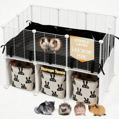 MEEXPAWS Guinea Pig Cage with open view for easy supervision and care.