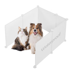 MEEXPAWS litter box enclosure assembled to contain litter effectively