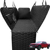 Meginc dog seat cover on truck back seat protects interior from dirt.