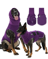 Meifsou dog anxiety vest with hood on dog for storm-ready calm