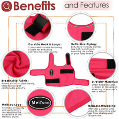 Meifsou dog anxiety vest side view demonstrates easy fit and adjustment