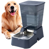 Meikuler automatic water dispenser in black with 5L capacity for steady pet hydration