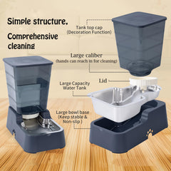 Close-up of Meikuler stainless steel bowl attachment for durable drinking