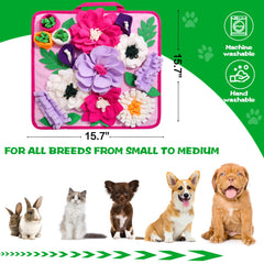 Meilzer Snuffle Mat flower design hides treats for rewarding sniffing and training