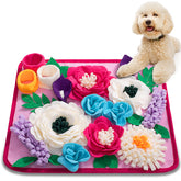 Meilzer Snuffle Mat rose pink front view to encourage slow feeding.